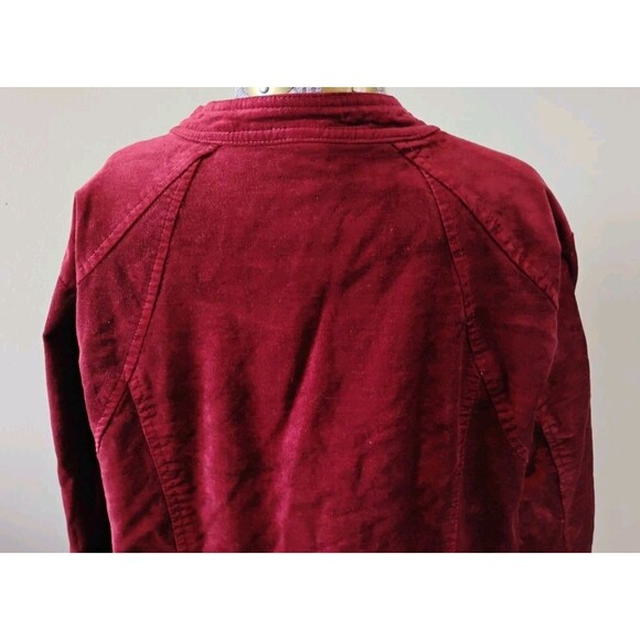 Torrid Jacket Womens Size 2X Red Velvet Lace Up Gothic Rockabilly Moto VGC - Picture 6 of 9